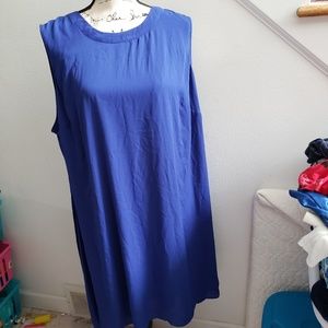 DR2 Blue Pleated Back Dress